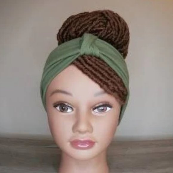 Long Faux Loc Wig HeadBand Wig Updo Braid Wig Braided Wigs for Black Women - Picture 1 of 8
